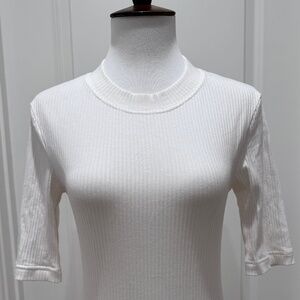 English Factory Ribbed white shirt - Small
